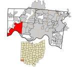 Hamilton County Ohio Incorporated and Unincorporated areas Miami township highlighted